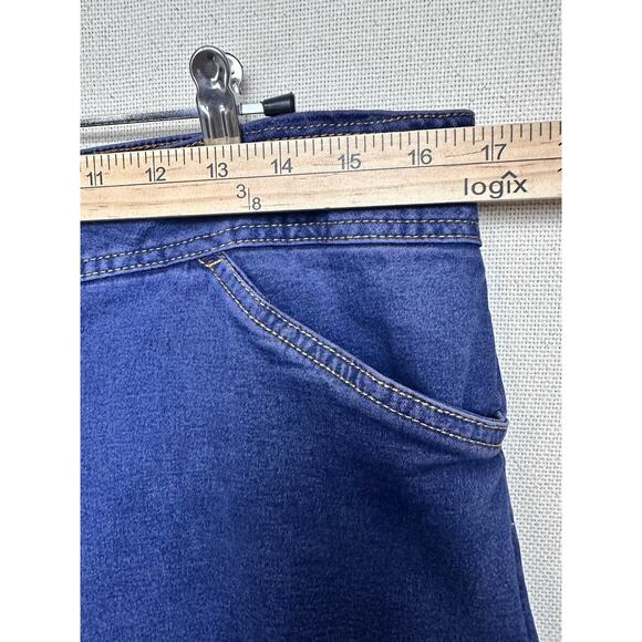 Bill Blass Jeans Women’s 14 Blue High Rise Bermuda Shorts Stretch Denim Cotton - Picture 8 of 12